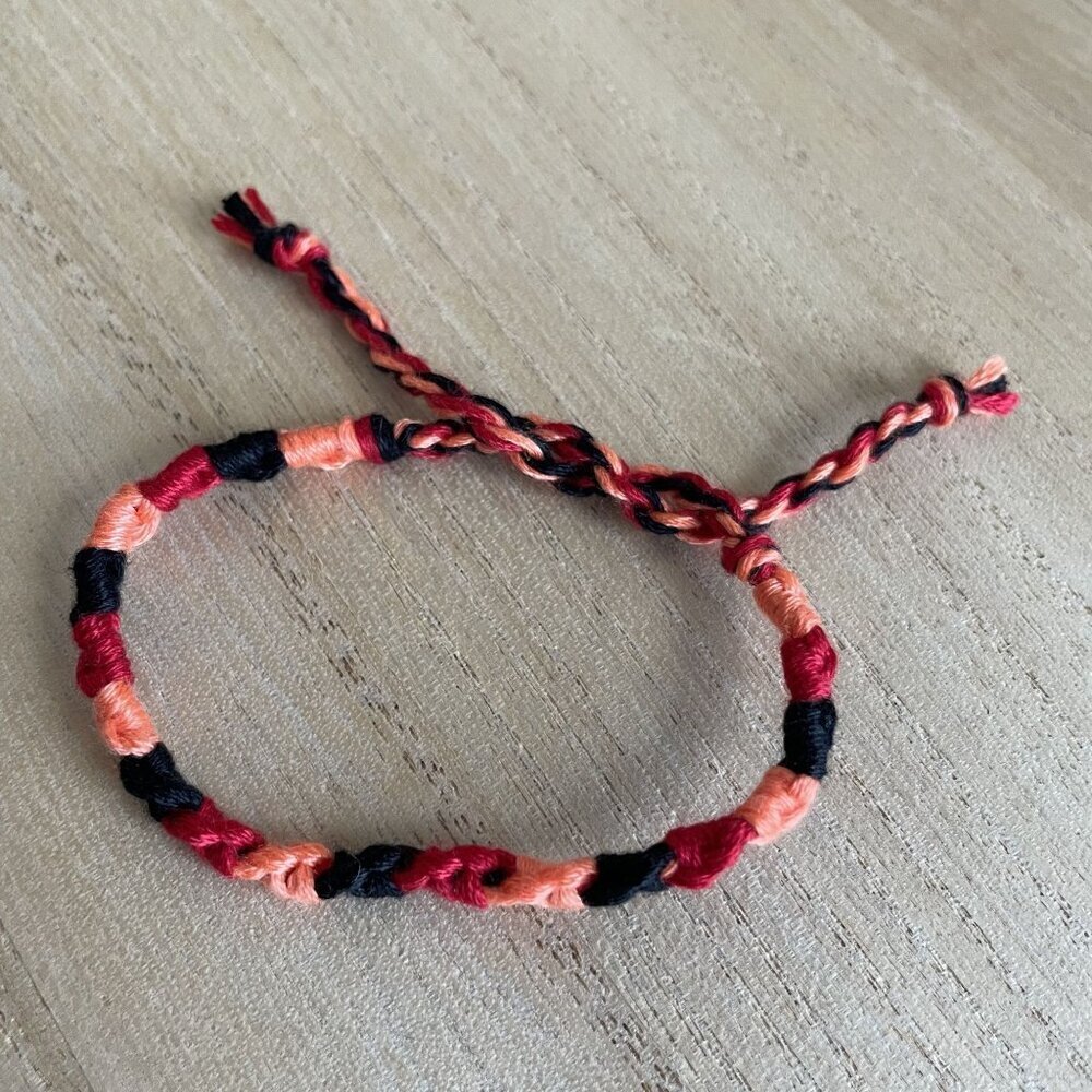 Hortense Bracelet, anklet, trendy, comfortable, tie, embroidery thread, woven, g